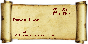 Panda Upor névjegykártya